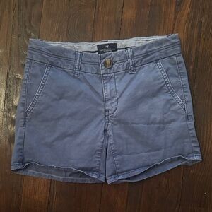 American Eagle Outfitters Slate Blue Women's Bermudas